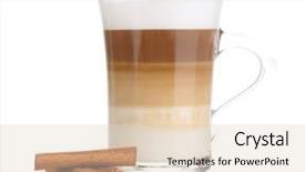  Presentation with fragrant - Beautiful presentation theme featuring frappuccino - fragrant appuccino latte in glass backdrop and a lemonade colored foreground