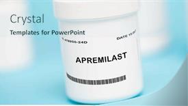  Presentation with psoriasis - PPT theme having apremilast-is-a-medication background and a light blue colored foreground