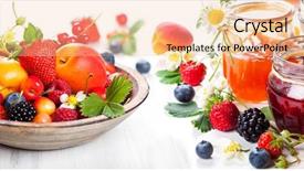  Presentation with blackberry - Beautiful presentation design featuring apricot blackberry strawberry jam fresh backdrop and a lemonade colored foreground