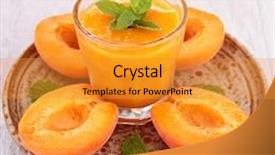  Presentation with apricot - Audience pleasing presentation consisting of apricot dessert backdrop and a gold colored foreground