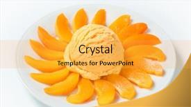  Presentation with apricot - Cool new slide set with apricot ice cream backdrop and a yellow colored foreground