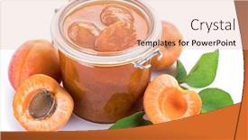 Presentation with apricot - Cool new PPT layouts with apricot-jam-and-ripe-apricots backdrop and a lemonade colored foreground