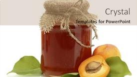  Presentation with apricot - Presentation featuring apricot-jam-in-a-jar background and a coral colored foreground