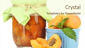  Presentation with apricot - Audience pleasing presentation theme consisting of beautiful violet crocuse flower wild backdrop and a gray colored foreground.