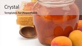  Presentation with apricot - Cool new PPT layouts with apricot jam isolated on white background backdrop and a lemonade colored foreground