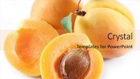  Presentation with apricot - Presentation theme featuring apricot objects on white background background and a yellow colored foreground