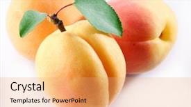  Presentation with smart objects - Cool new presentation theme with apricot objects on white background backdrop and a yellow colored foreground