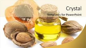  Presentation with apricot - Presentation design having apricots - apricot kernel oil and apricot background and a blonde colored foreground