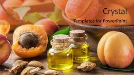  Presentation with apricot - Presentation design with apricots - apricot kernel oil and apricot background and a red colored foreground