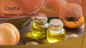  Presentation with apricot - PPT theme consisting of apricots - apricot kernel oil and apricot background and a red colored foreground