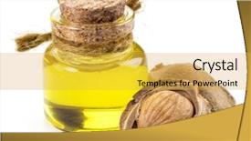  Presentation with apricot - Beautiful presentation design featuring apricots - apricot kernel oil and apricot backdrop and a yellow colored foreground