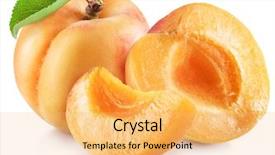  Presentation with apricot - Presentation theme consisting of apricots - ripe apricot fruits with apricot background and a yellow colored foreground