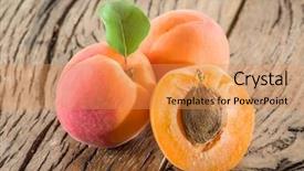  Presentation with cross - Presentation theme enhanced with apricots-and-its-cross-section background and a yellow colored foreground