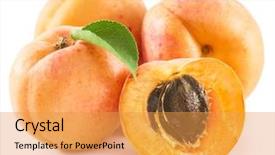  Presentation with pedestrian safety in cross section - Audience pleasing slide deck consisting of apricots and its cross-section backdrop and a gold colored foreground