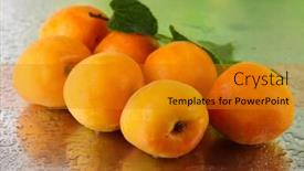 Presentation with nature - Audience pleasing theme consisting of apricots-on-nature-background backdrop and a gold colored foreground