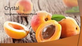  Presentation with apricot - PPT layouts enhanced with apricots with leaves background and a lemonade colored foreground