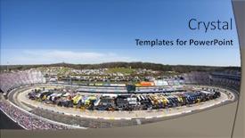  Presentation with nascar - Colorful presentation enhanced with april-02-2017-martinsville-virginia backdrop and a teal colored foreground