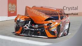  Presentation with pits - Beautiful presentation design featuring april-02-2017-martinsville-virginia backdrop and a coral colored foreground