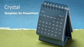  Presentation with business abstract - Beautiful theme featuring april-2021-spiral-desktop-calendar backdrop and a teal colored foreground