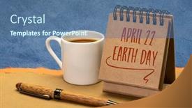  Presentation with earth day - Theme with april-22-earth-day-reminder background and a ocean colored foreground