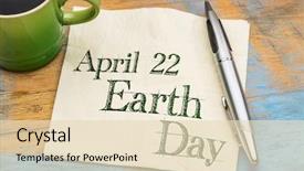  Presentation with earth day - Audience pleasing slide deck consisting of april 22 earth day reminder backdrop and a lemonade colored foreground