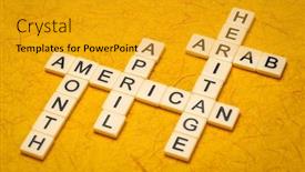  Presentation with heritage - Slide set featuring april-arab-american-heritage-month background and a gold colored foreground