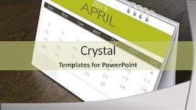  Presentation with wood - PPT theme having april calendar 2015 on wood background and a yellow colored foreground