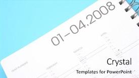  Presentation with planner - Cool new presentation theme with april meeting - close-ups of year planner backdrop and a white colored foreground