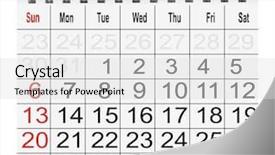  Presentation with meeting - Cool new presentation theme with april meeting - paper calendar isolated on white backdrop and a light gray colored foreground