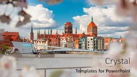  Presentation with poland - Cool new PPT theme with april-morning-in-gda-sk backdrop and a mint green colored foreground