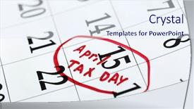  Presentation with tax day - Theme with april tax day written background and a  colored foreground