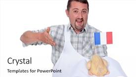  Presentation with chicken poultry farm white layer - PPT layouts featuring apron offering a whole french background and a white colored foreground