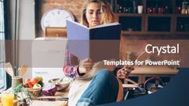  Presentation with recipe book - Colorful slide set enhanced with apron reads recipe book backdrop and a tawny brown colored foreground