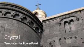  Presentation with stone - Theme enhanced with apse-of-black-stone-block background and a gray colored foreground