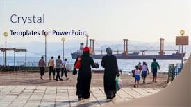  Presentation with city people walking - 