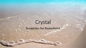  Presentation with beach wedding heart on sand - Cool new presentation with aqua blue - caribbean clear beach sand texture backdrop and a soft green colored foreground