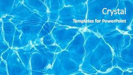  Presentation with water pool in river cave - PPT layouts featuring aqua blue - photo of water background and a teal colored foreground