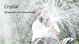  Presentation with education middle school arabic kids - Cool new presentation theme with aqua culture - beautiful middle eastern arabic girl backdrop and a light gray colored foreground