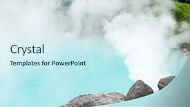  Presentation with hell - Theme with aqua culture - sea hell in beppu background and a cool aqua colored foreground