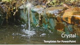  Presentation with water fountain - Audience pleasing presentation theme consisting of aqua culture - water bamboo fountain backdrop and a tawny brown colored foreground