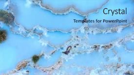  Presentation with waterfalls - Audience pleasing presentation consisting of aqua green - aerial view on the natural backdrop and a light blue colored foreground