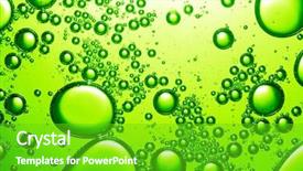  Presentation with aqua - Presentation featuring aqua green - bubbles background and a shamrock green colored foreground