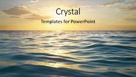  Presentation with nature design - PPT theme with aqua orange - sea waves close up low background and a lemonade colored foreground