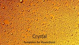  Presentation with aqua - Audience pleasing presentation consisting of aqua orange - water drops on beer background backdrop and a gold colored foreground