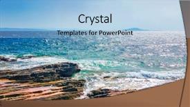  Presentation with horizon - Slides enhanced with aquamarine - beautiful sea horizon view background and a light blue colored foreground