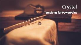  Presentation with craft - Slides having aquamarine - desktop for craft jewellery making background and a tawny brown colored foreground