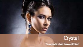  Presentation with rich - Cool new presentation design with aquamarine - young beautiful and rich woman backdrop and a coral colored foreground