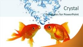  Presentation with love heart - Presentation theme having aquarium tanks - heart from bubbles with two background and a sky blue colored foreground