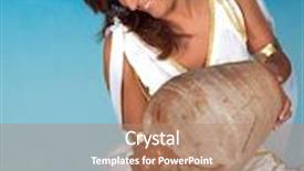  Presentation with aquarius - Beautiful slides featuring aquarius or water-carrier woman backdrop and a coral colored foreground