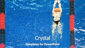  Presentation with aquatic - Cool new theme with aquatic exercise - blurred background of a young backdrop and a teal colored foreground